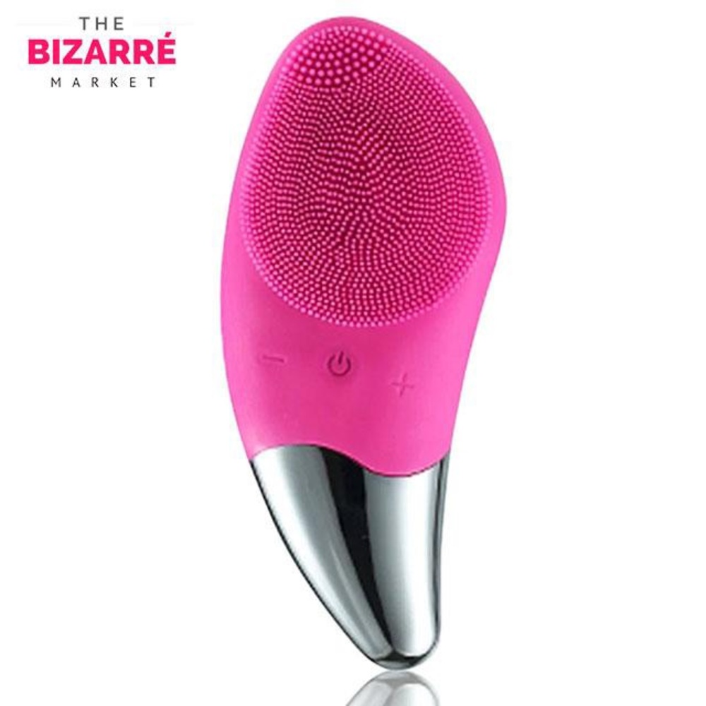 Pink Silicone Facial Cleanser Device